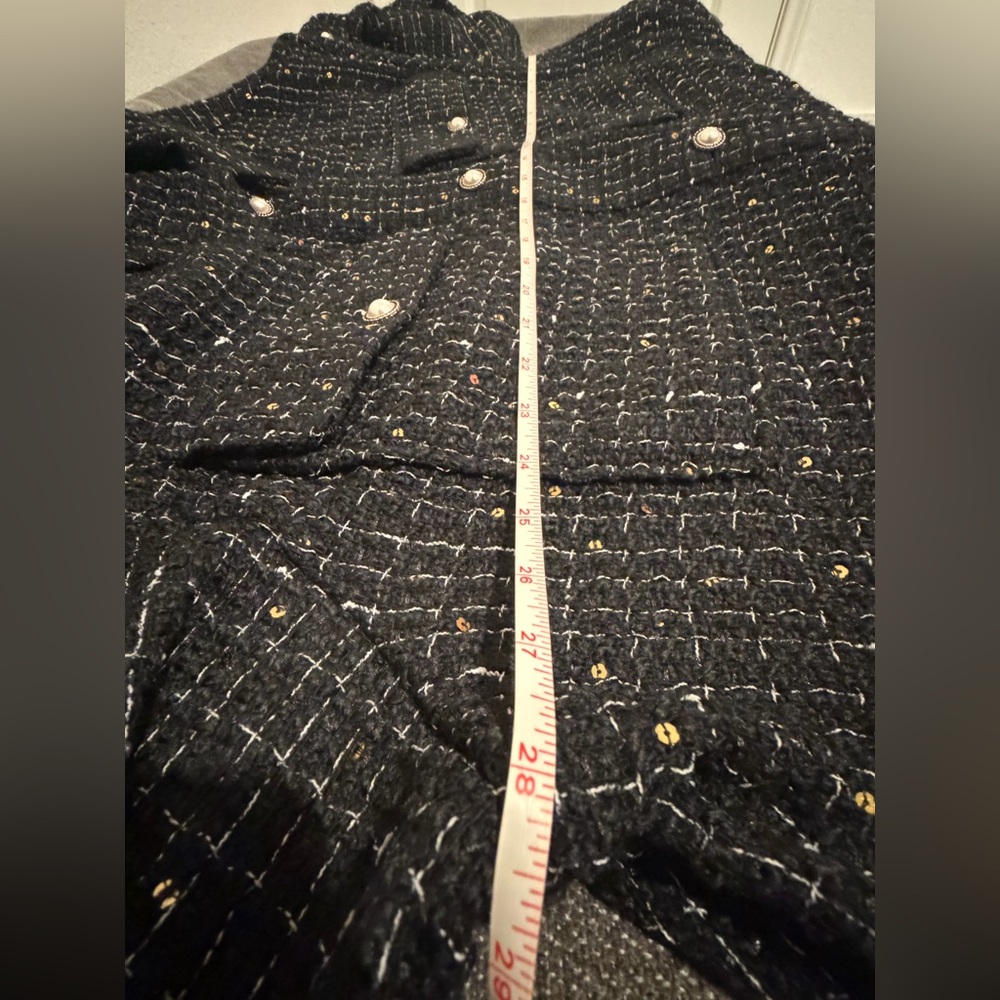 Lane Bryant Black & Gold Sequin Tweed Shacket size 22/24 NWT - Picture 6 of 7
